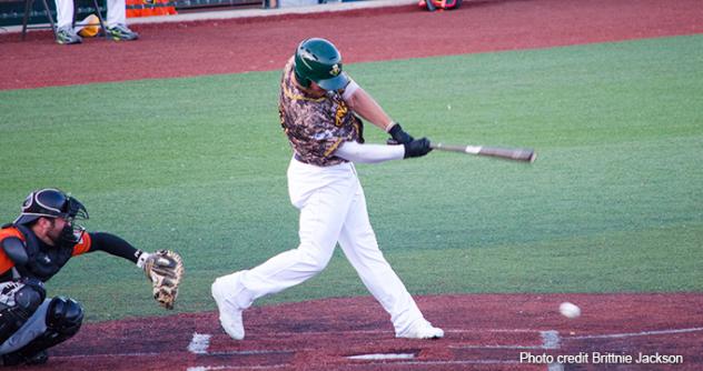 Nick Cain of the Normal CornBelters at the plate