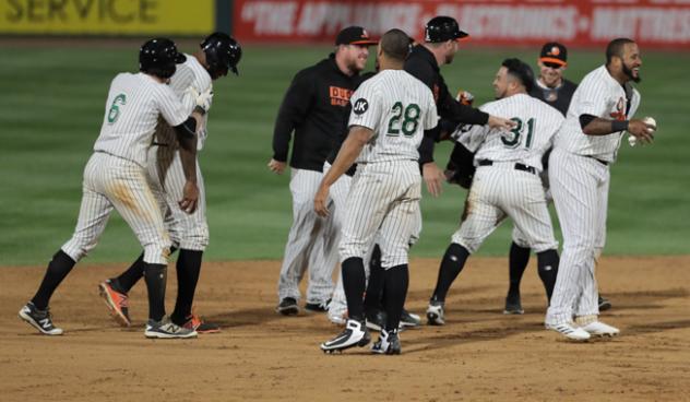 Long Island Ducks celebrate waddle-off win