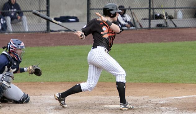 Alec Sole of the Long Island Ducks at bat