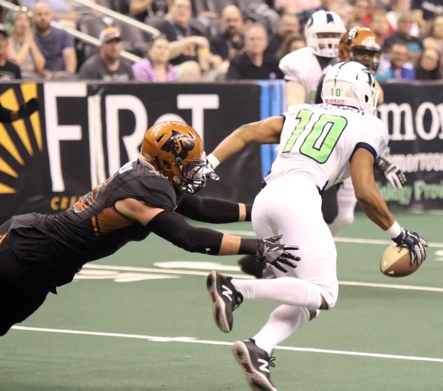 Arizona Rattlers pressure Nebraska Danger QB Gregory Hankerson