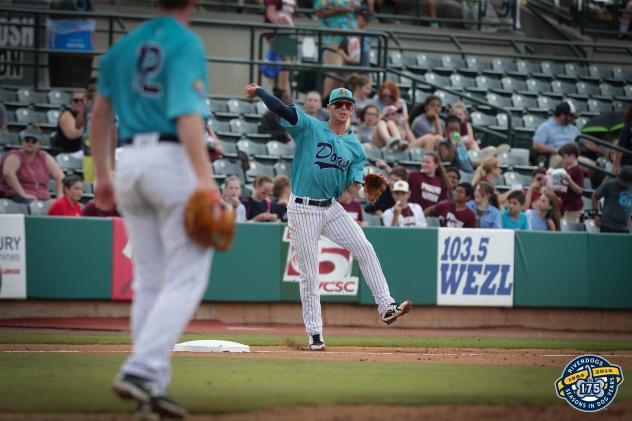 Charleston RiverDogs third baseman Chris Hess