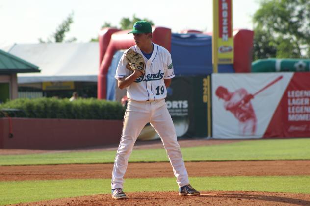 Lexington Legends pitcher Garrett Davila eyes the plate