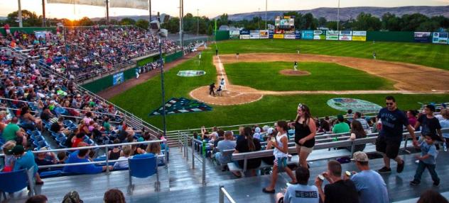 The opening night crowd at Borleske Stadium, home of the Walla Walla Sweets