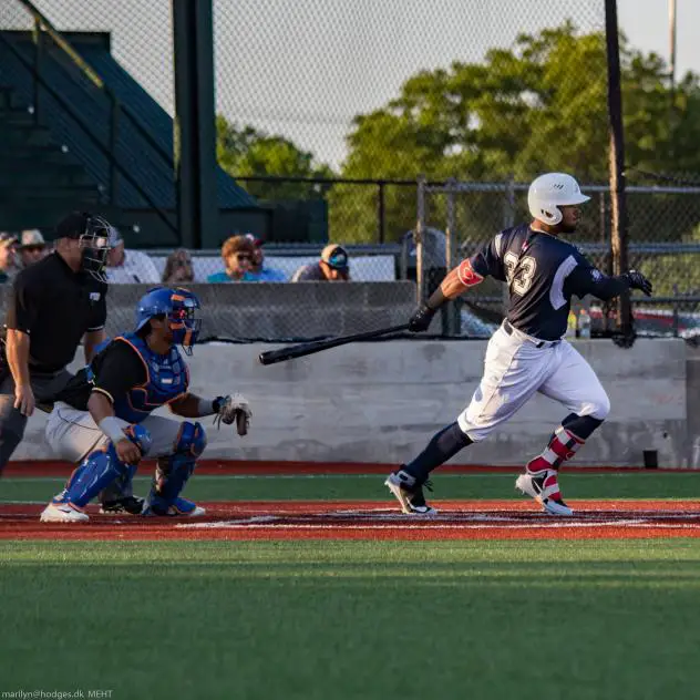 Brazos Valley Bombers at the plate