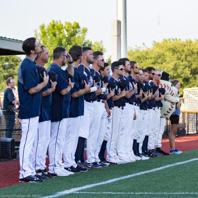 Brazos Valley Bombers during the National Anthem