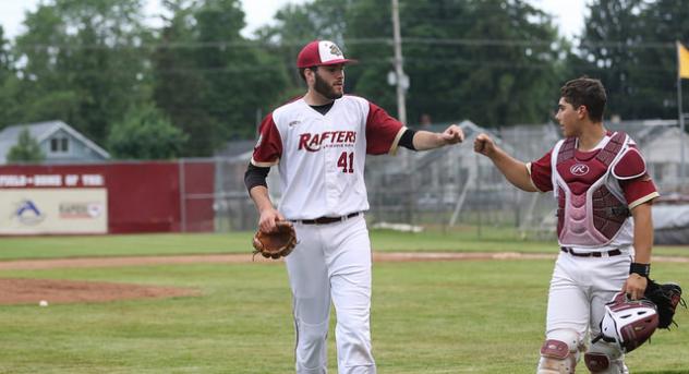 Wisconsin Rapids Rafters giving knuckles