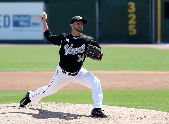 York Revolution right-handed pitcher Zac Grotz