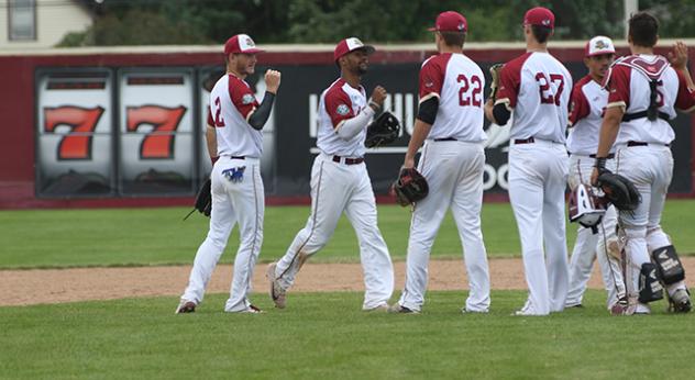 Wisconsin Rapids Rafters offer fist bumps