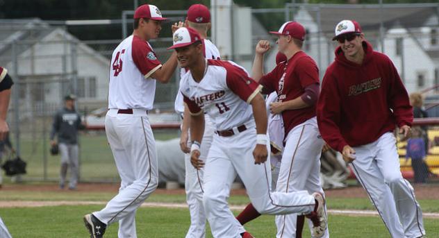 Wisconsin Rapids Rafters exchange congratulations