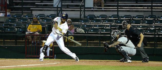 Burlington Bees at the plate