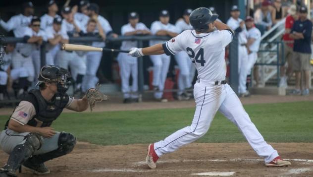 Nick Nyquist of the Walla Walla Sweets takes a big swing