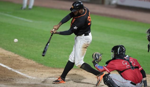 David Washington connects for the Long Island Ducks