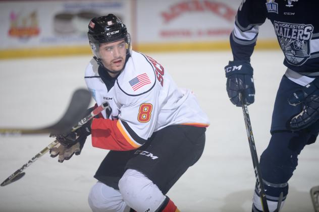 Ryan Schmelzer with the Adirondack Thunder