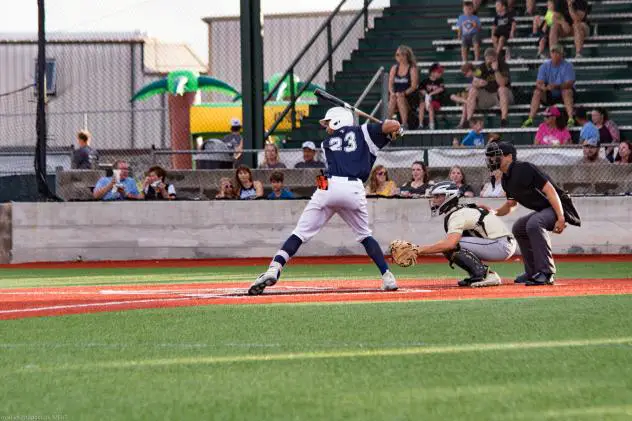 Brazos Valley Bombers at the plate