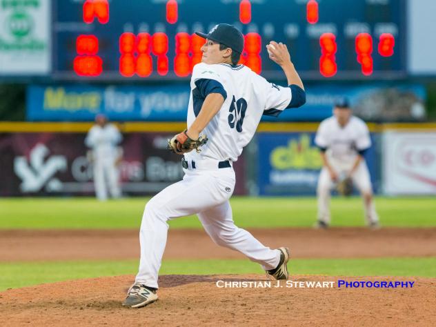 Victoria HarbourCats pitcher Tyler Yoshihara