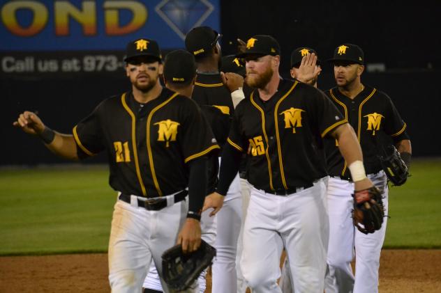 Sussex County Miners celebrate a win