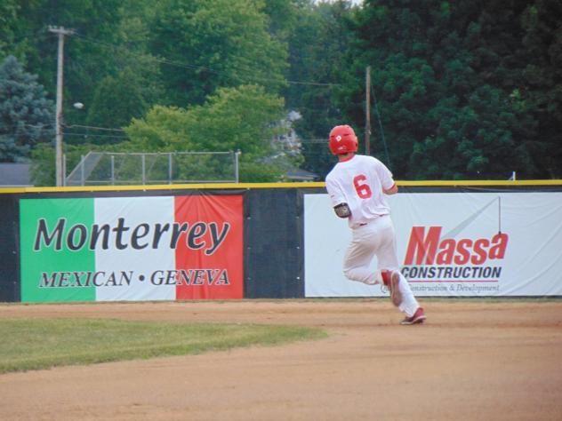 Geneva Red Wings infielder Nick Carnevale on the basepaths