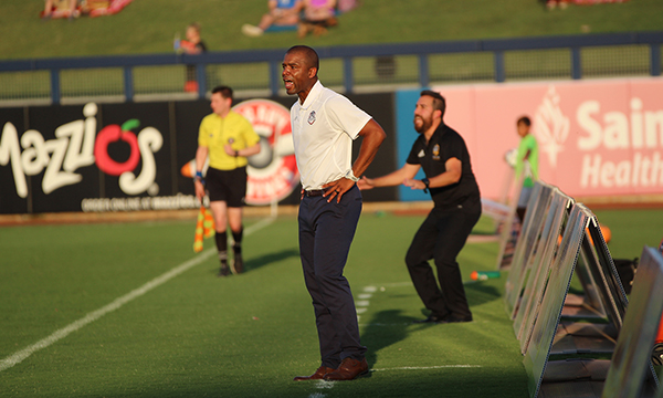 Michael Nsien led the Tulsa Roughnecks to a 2-0 win against the LA Galaxy II on Wednesday night