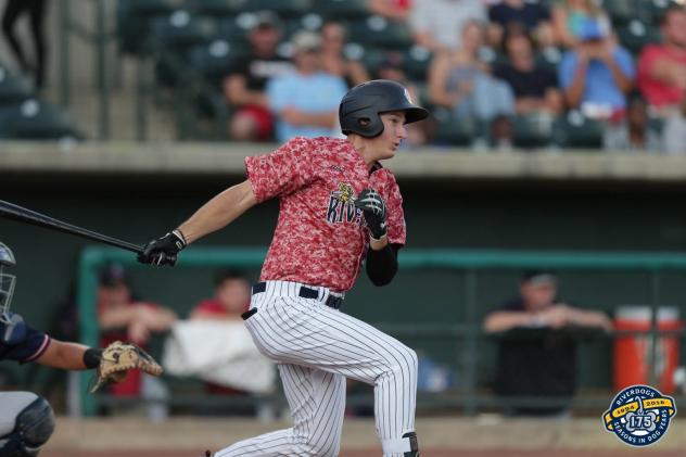 Mitchell Hanson in his Charleston RiverDogs' debut