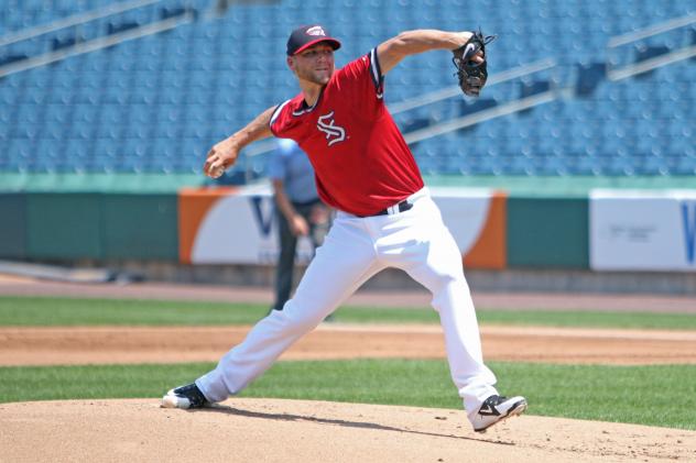 Syracuse Chiefs pitcher Austin Voth allowed a lone run in seven strong innings Sunday afternoon