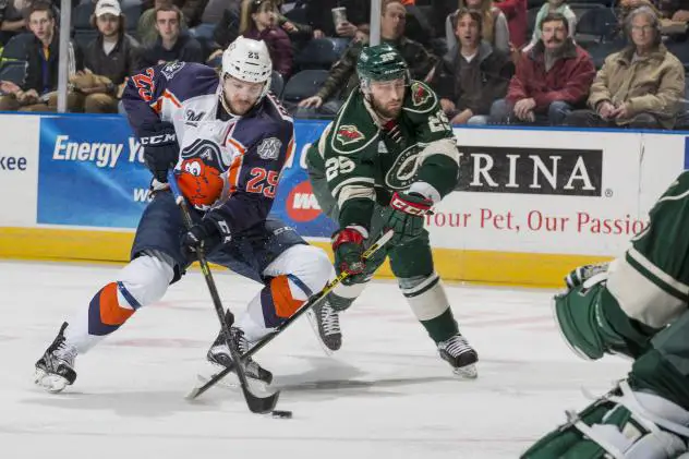 John Ramage skates with the Milwaukee Admirals vs. the Iowa Wild