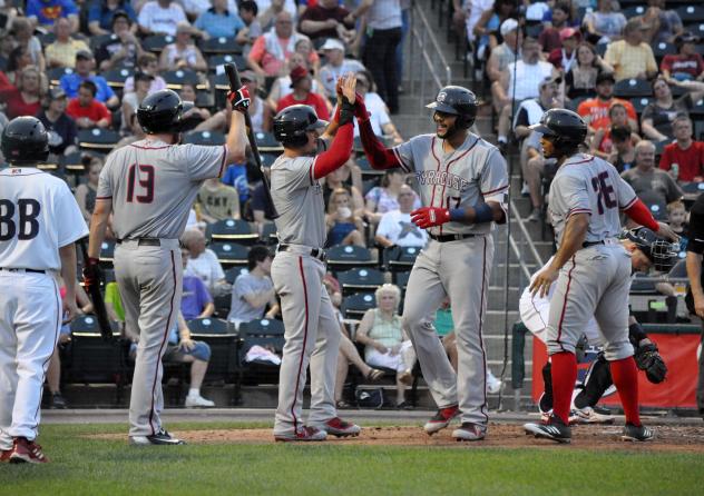 Chris Dominguez's grand slam helped the Syracuse Chiefs beat the IronPigs 9-4 Monday night
