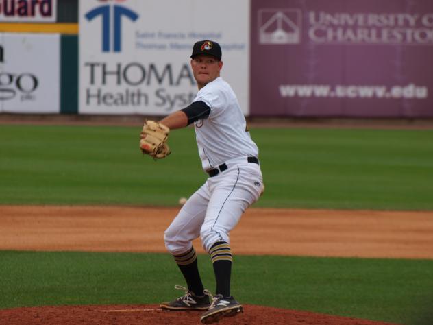 Pitcher Tanner Anderson with the West Virginia Power in 2016