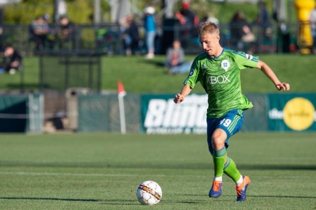 Seattle Sounders FC 2 with control of the ball