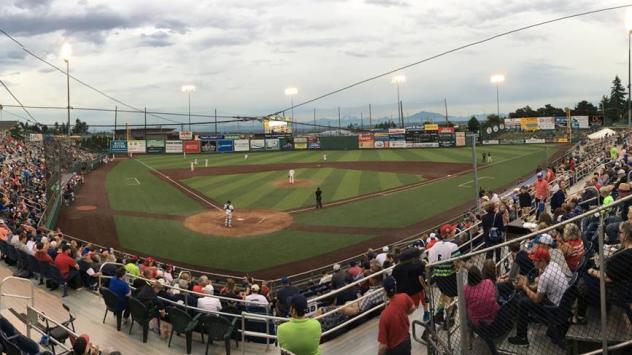 A sellout crowd at Memorial Stadium, home of the Everett AquaSox