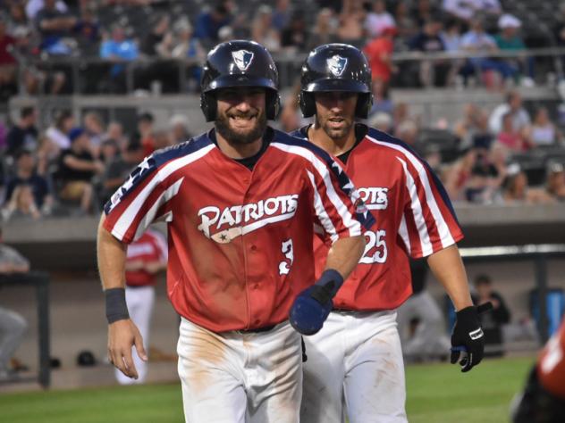 Justin Pacchioli and Craig Massey of the Somerset Patriots