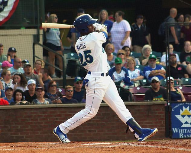 Seuly Matias batting for the Lexington Legends