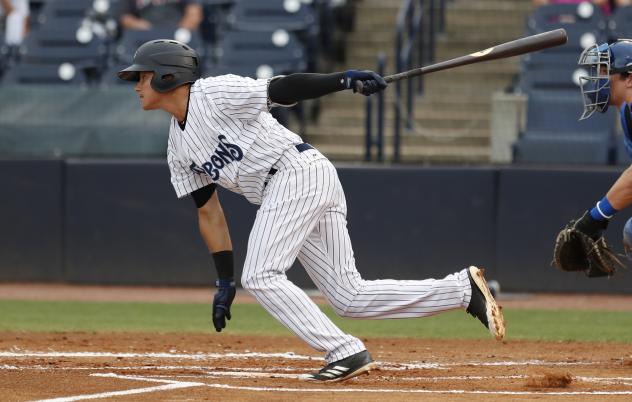 Diego Castillo swings for the Tampa Tarpons