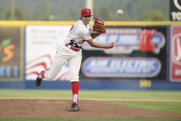 Spokane Indians pitcher Hans Crouse delivers on Star Wars Night