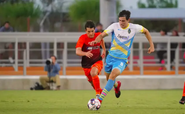 Las Vegas Lights FC with possession vs. Rio Grande Valley FC