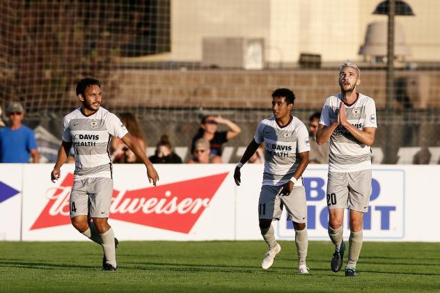 Sacramento Republic FC react to action vs. Colorado Springs Switchbacks FC