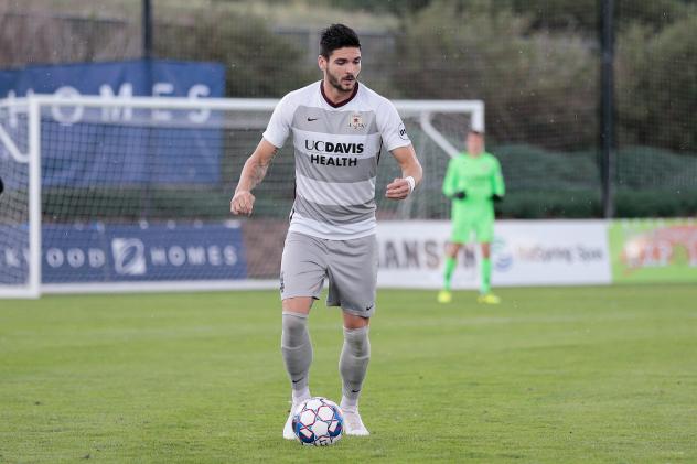 Sacramento Republic FC with the ball vs. Colorado Springs Switchbacks FC