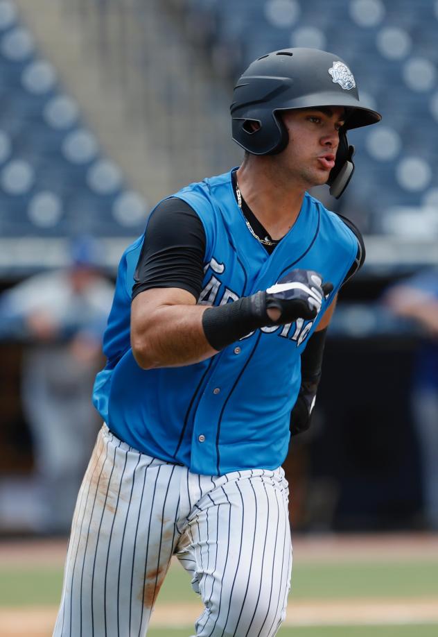 Miguel Torres of the Tampa Tarpons runs the bases