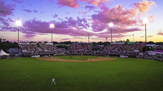 Memorial Stadium, Home of the Boise Hawks at Dusk