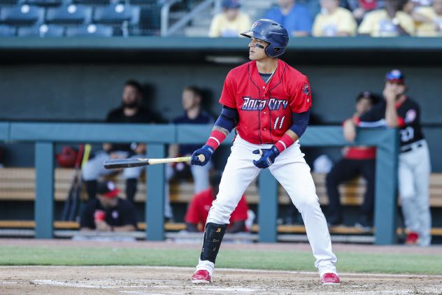 Jacksonville Jumbo Shrimp second baseman Isan Diaz