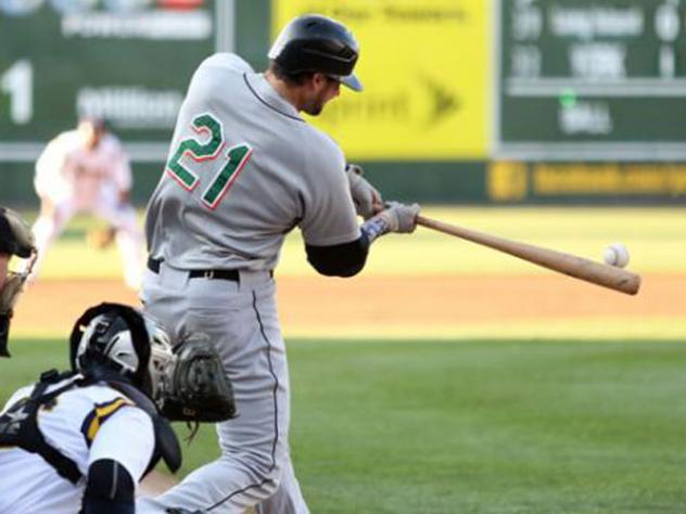 Catcher Mike Blanke with the Long Island Ducks