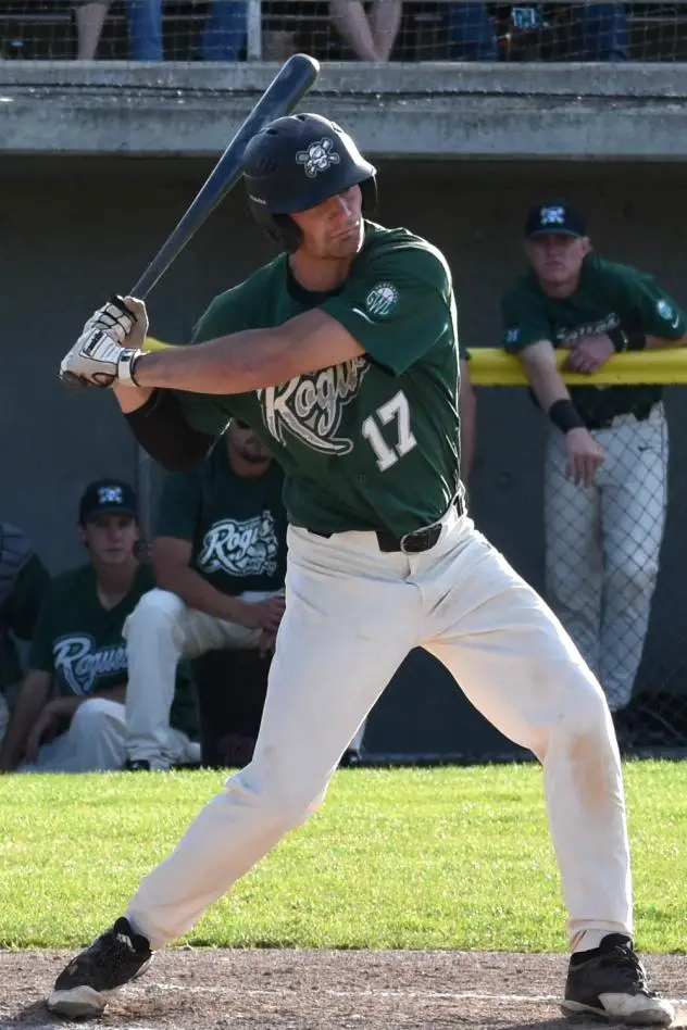 Tommy Ahlstrom batting for the Medford Rogues
