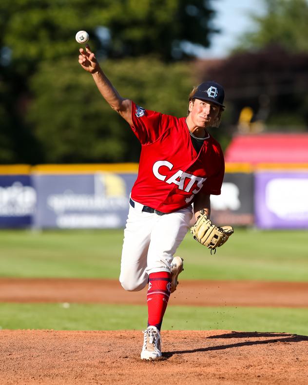 Victoria HarbourCats pitcher Mason Shaw delivers