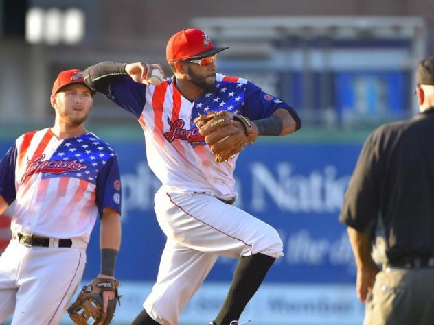 INF Nate Coronado with the Lancaster Barnstormers