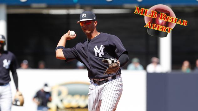 Infielder Gleyber Torres with the New York Yankees