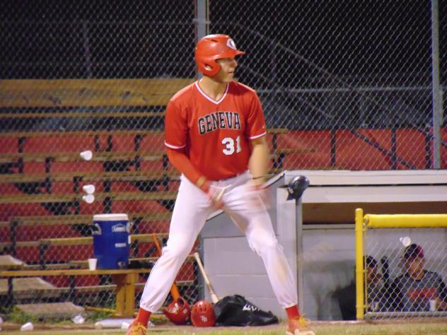 Geneva Red Wings infielder Nick LaBrasca at the plate