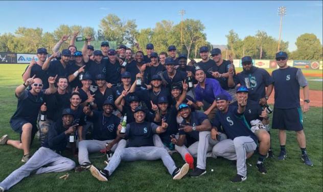 Everett AquaSox celebrate First Half North Division championship