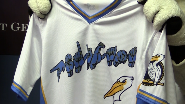 Myrtle Beach Pelicans Deaf Awareness Night jersey