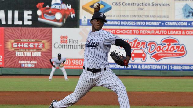 Pulaski Yankees pitcher Alexander Vizcaino