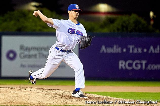 Ottawa Champions pitcher Jordan Kurokawa