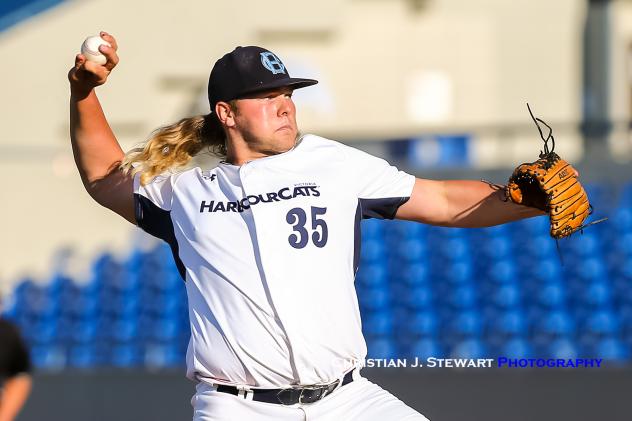 Victoria HarbourCats pitcher Gunnar Friend would have a strong start